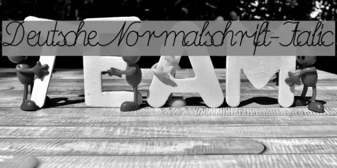 DeutscheNormalschrift-Italic Font examples