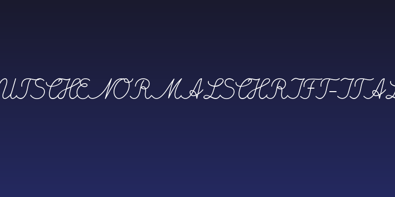 DeutscheNormalschrift-Italic Social Header