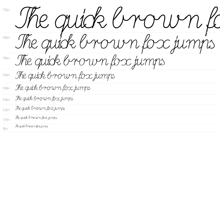 DeutscheNormalschrift-Italic Waterfall