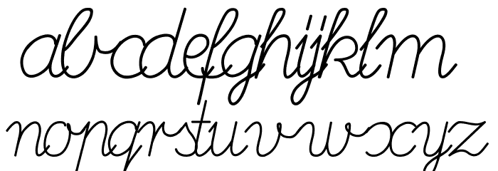 DeutscheNormalschrift-Italic Font Litere mici