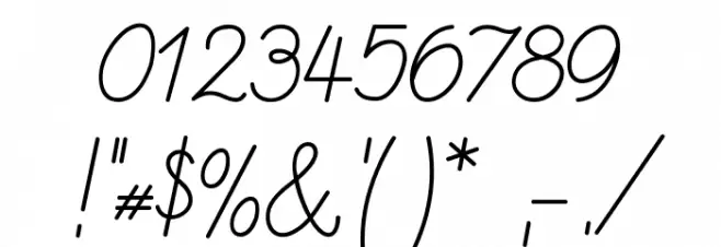 DeutscheNormalschrift Font OTHER CHARS