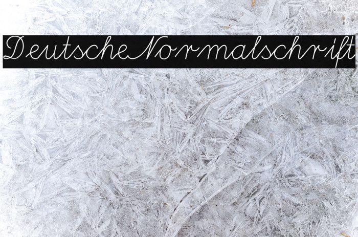 DeutscheNormalschrift Font examples