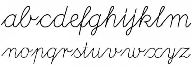 DeutscheNormalschrift फ़ॉन्ट लोअरकेस