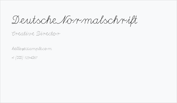 DeutscheNormalschrift Business Card