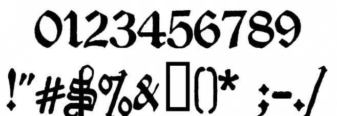 Deutschische Font OTHER CHARS