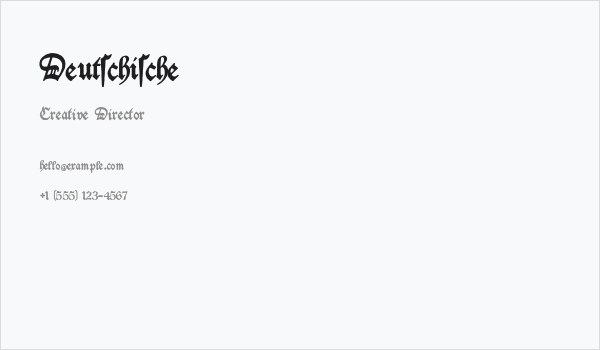 Deutschische Business Card