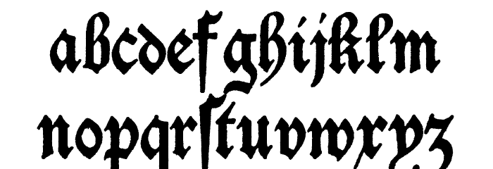 Deutschische Font LOWERCASE