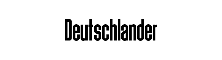 Deutschlander Font