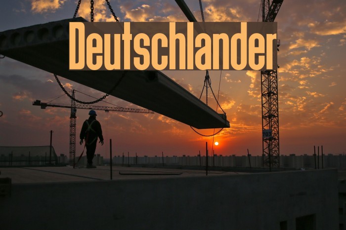Deutschlander Font examples