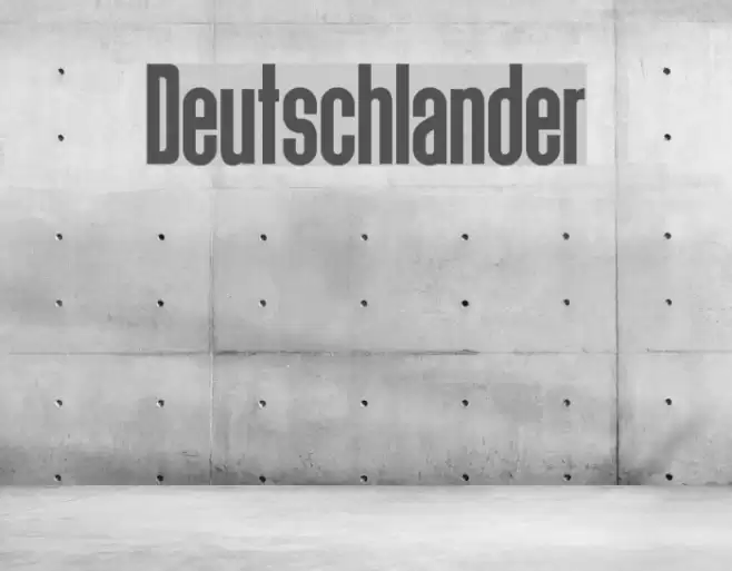 Deutschlander Font examples