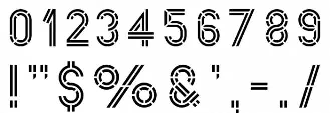 Deux inline Font OTHER CHARS