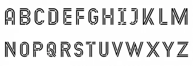 Deux inline Schriftart Groß