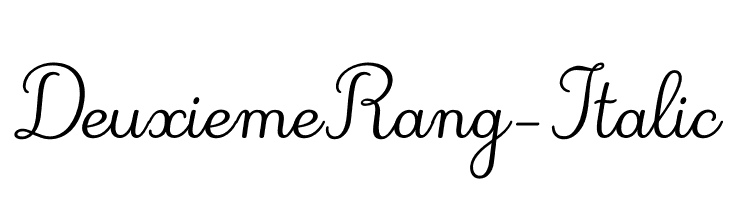 DeuxiemeRang-Italic Font