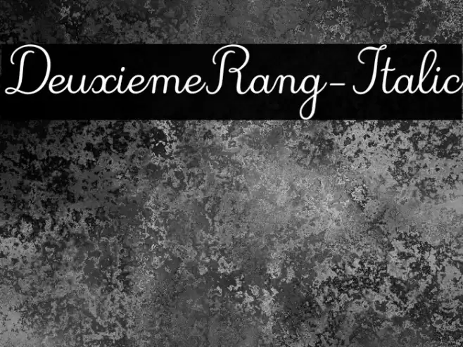 DeuxiemeRang-Italic Font examples