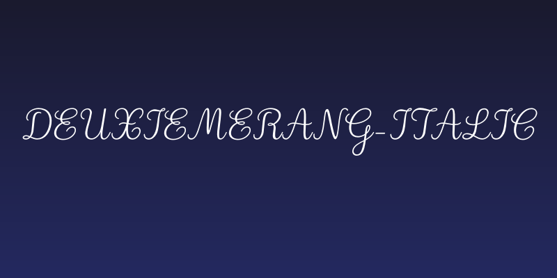 DeuxiemeRang-Italic Social Header