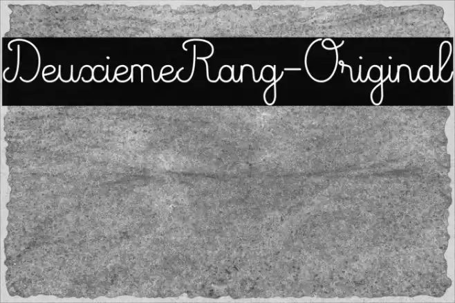 DeuxiemeRang-Original Font examples