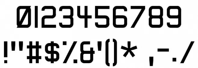 Dev Gothic Font OTHER CHARS