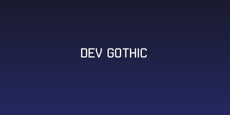 Dev Gothic Social Header