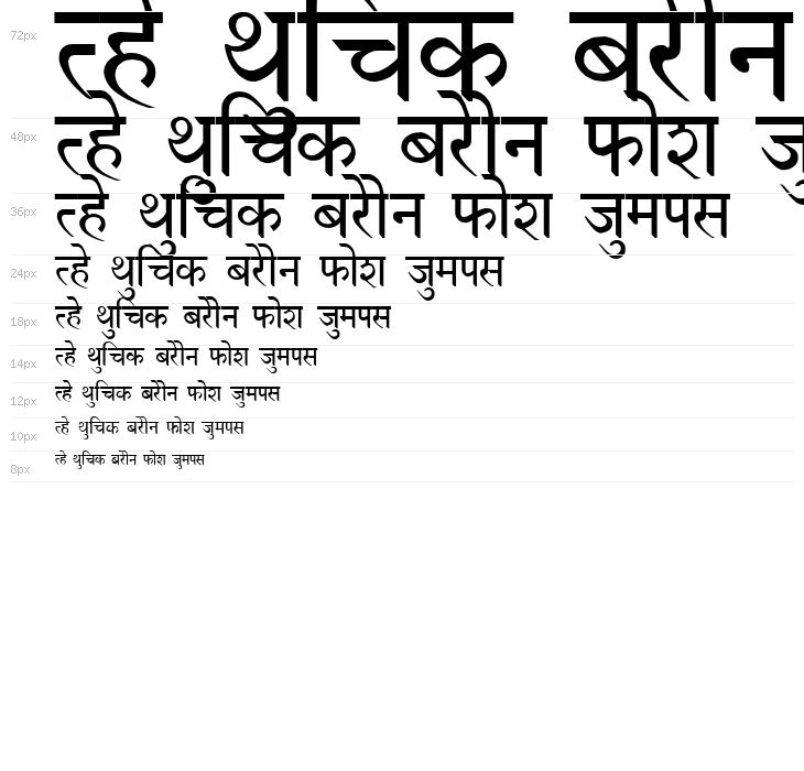 Devanagari New Normal Waterfall