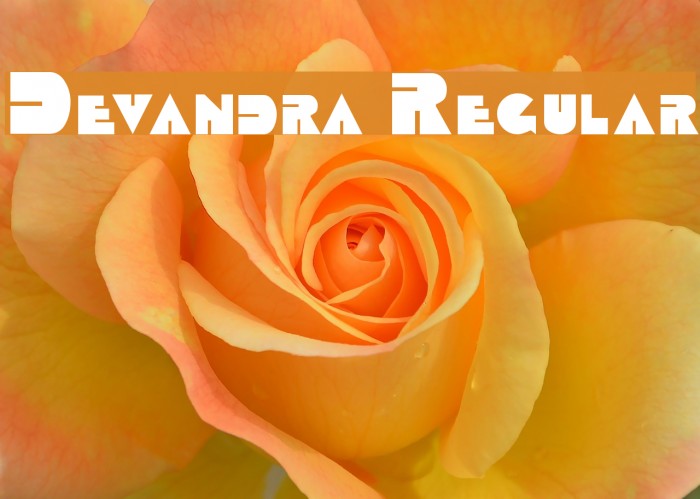 Devandra Regular フォント examples