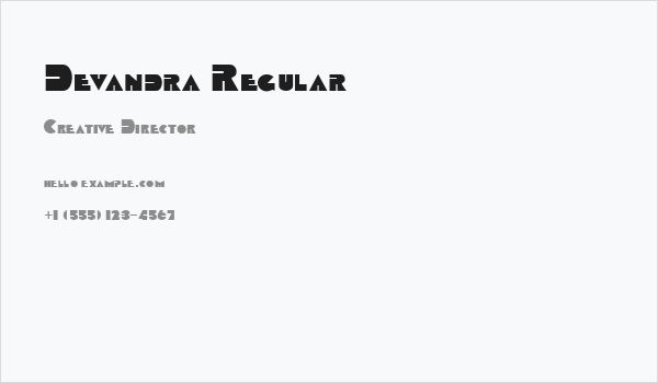 Devandra Regular Business Card