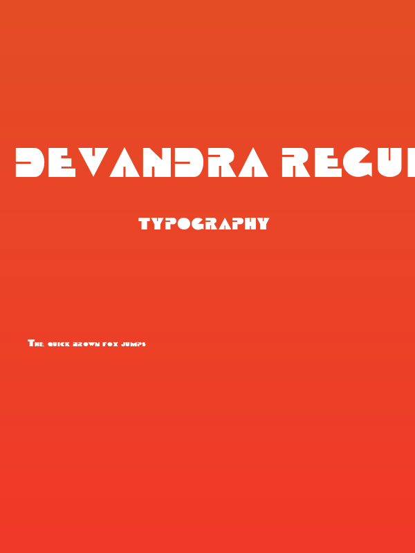 Devandra Regular Poster