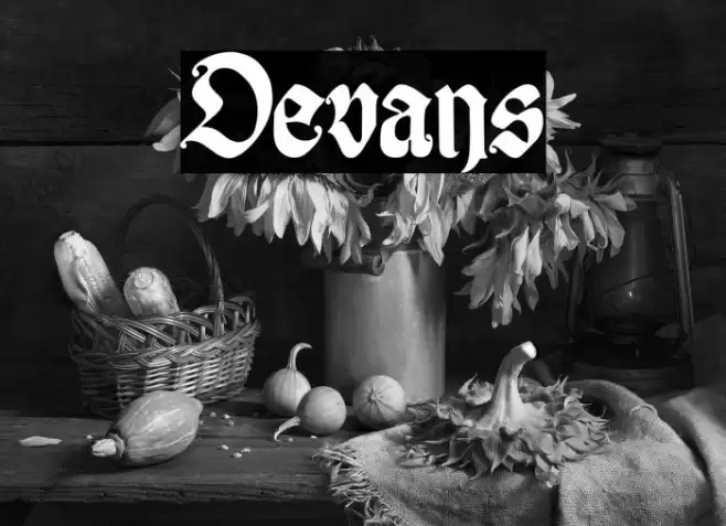Devans Font examples
