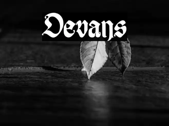 Devans Font examples