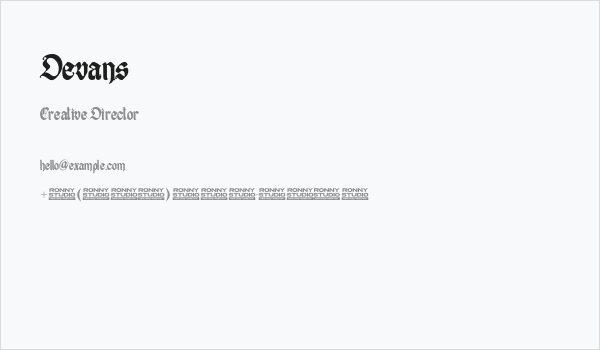 Devans Business Card