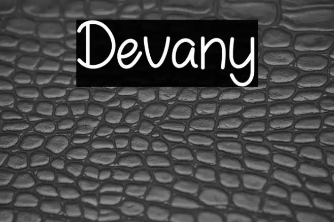 Devany Font examples