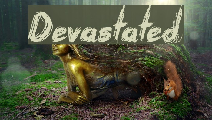 Devastated Font examples