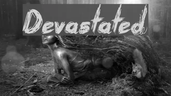 Devastated خط examples