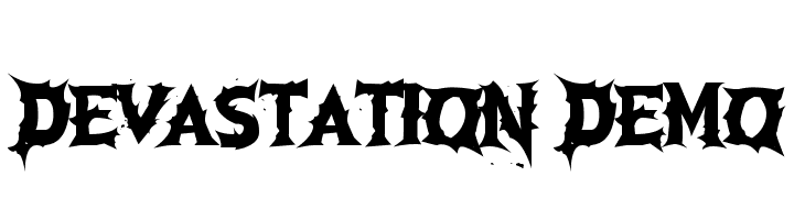 Devastation DEMO  フリーフォントのダウンロード