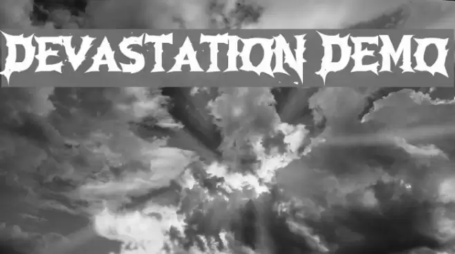 Devastation DEMO Font examples