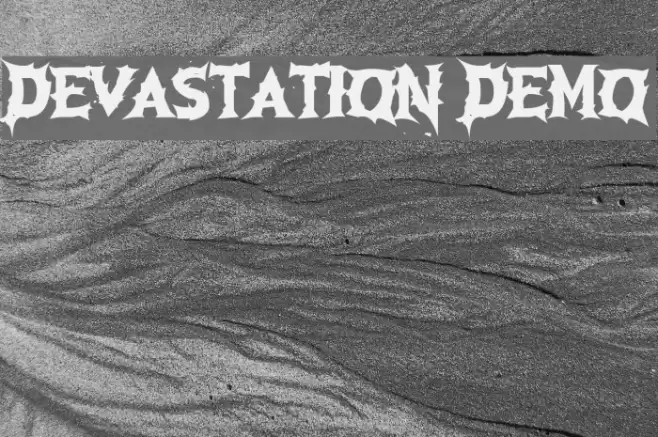 Devastation DEMO Font examples