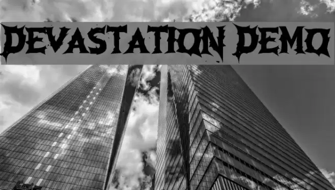 Devastation DEMO Font examples