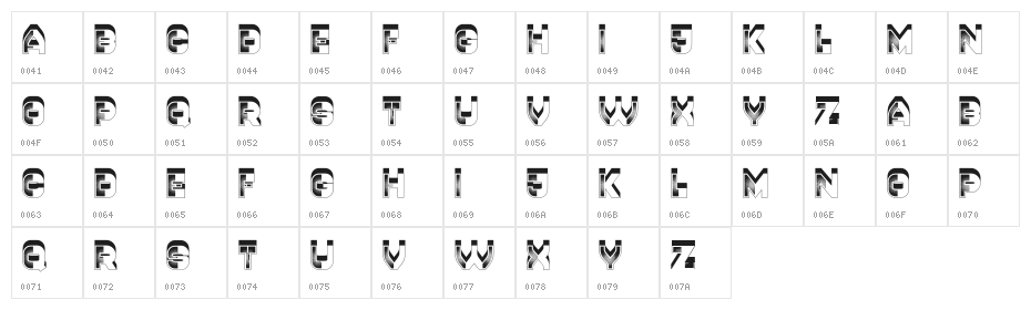 Developer Regular Character Map