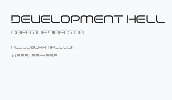 Development Hell Business Card
