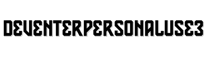 Deventer PERSONAL USE 3  font caratteri gratis