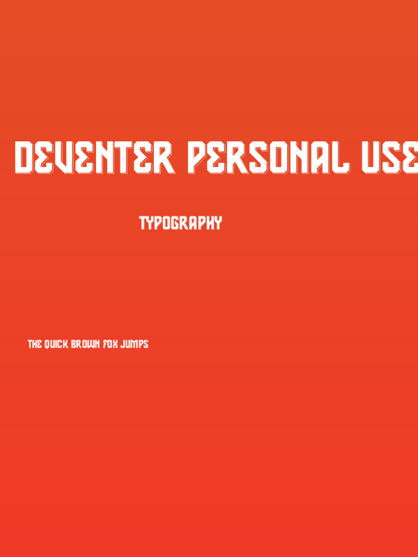 Deventer PERSONAL USE 3 Poster