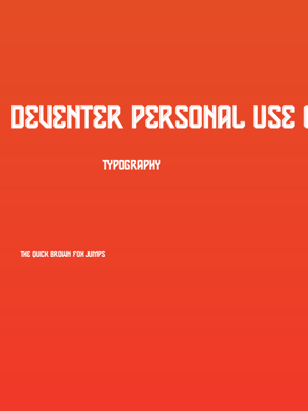 Deventer PERSONAL USE 6 Poster