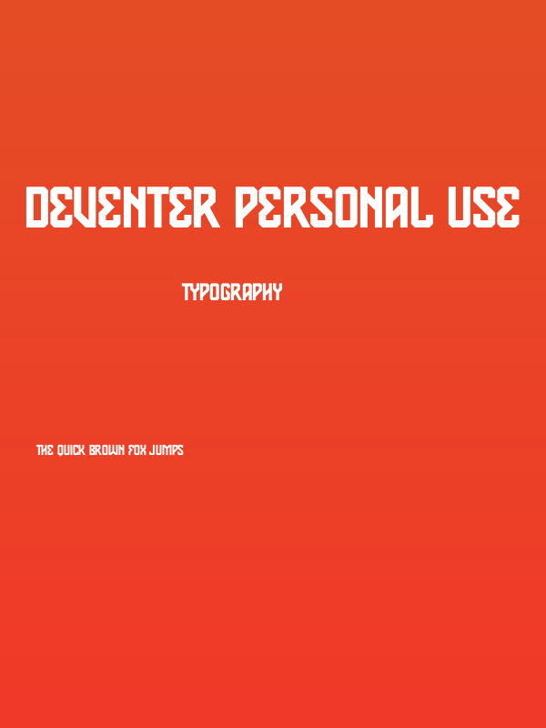 Deventer PERSONAL USE Poster