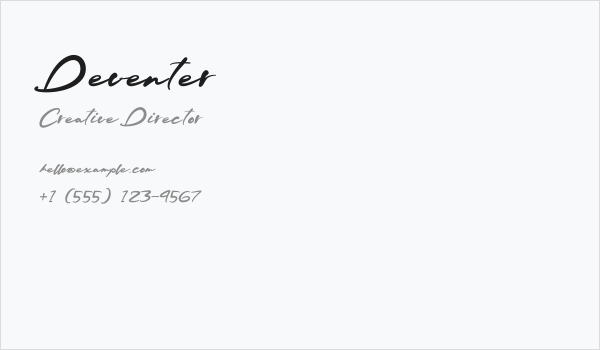 Deventer Business Card