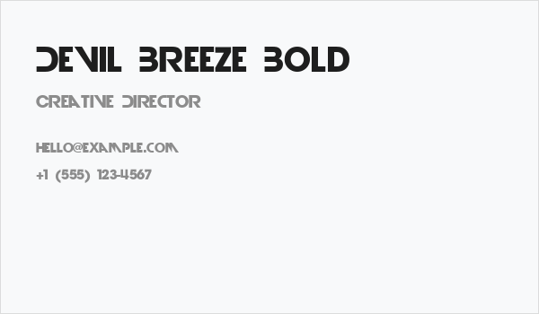 Devil Breeze Bold Business Card