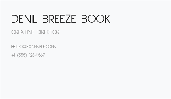 Devil Breeze Book Business Card