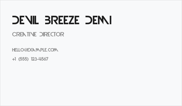 Devil Breeze Demi Business Card
