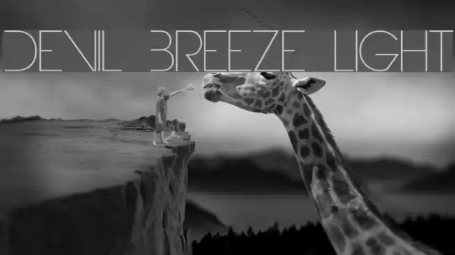 Devil Breeze Light Font examples