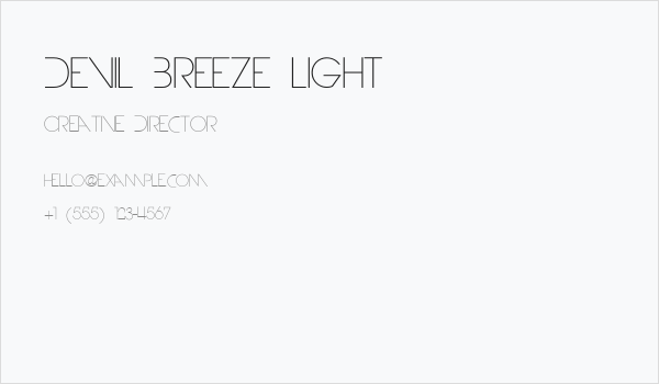 Devil Breeze Light Business Card