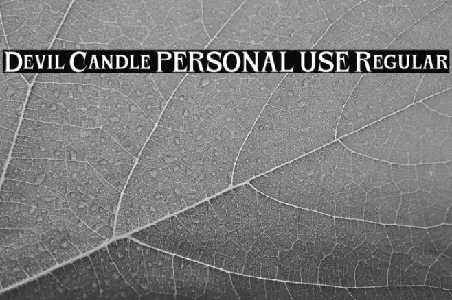 Devil Candle PERSONAL USE Regular Example 1