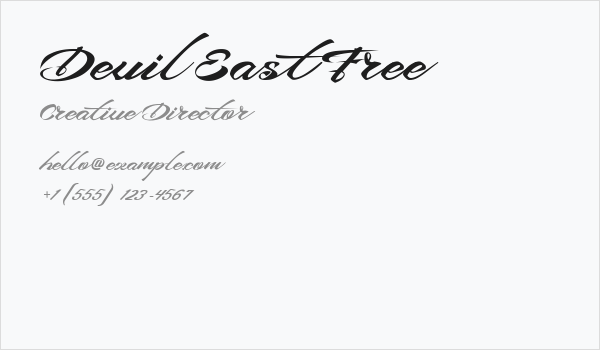 Devil East Free Business Card